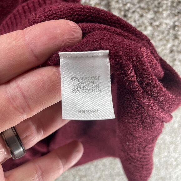 J Jill Sweater Womens Medium Red V Neck Pullover Wearever Collection Ladies Prep - Picture 9 of 12